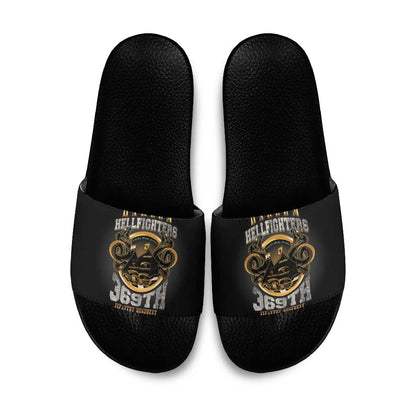 Never Forget Harlem Hellfighters Slide Sandals Strength Courage And Glory