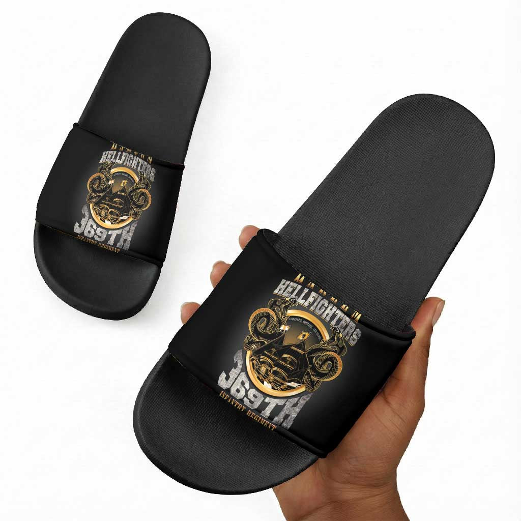 Never Forget Harlem Hellfighters Slide Sandals Strength Courage And Glory