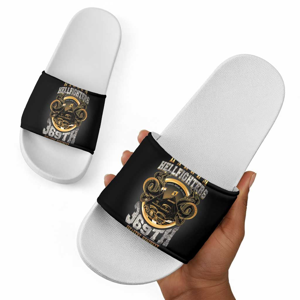 Never Forget Harlem Hellfighters Slide Sandals Strength Courage And Glory