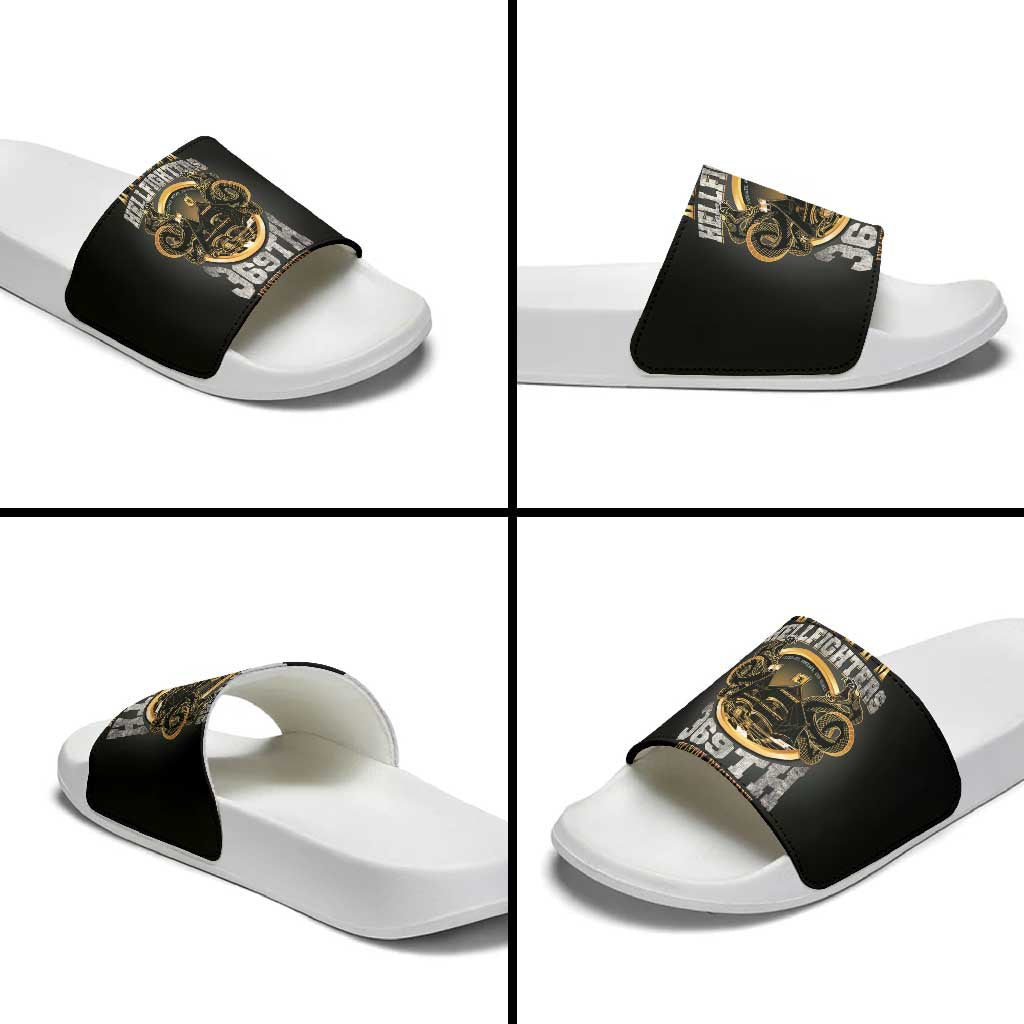 Never Forget Harlem Hellfighters Slide Sandals Strength Courage And Glory