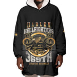 Never Forget Harlem Hellfighters Wearable Blanket Hoodie Strength Courage And Glory