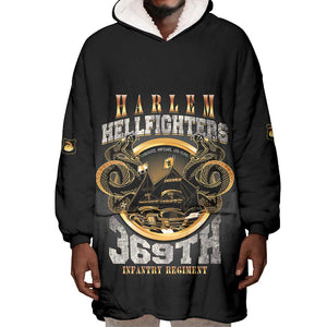 Never Forget Harlem Hellfighters Wearable Blanket Hoodie Strength Courage And Glory