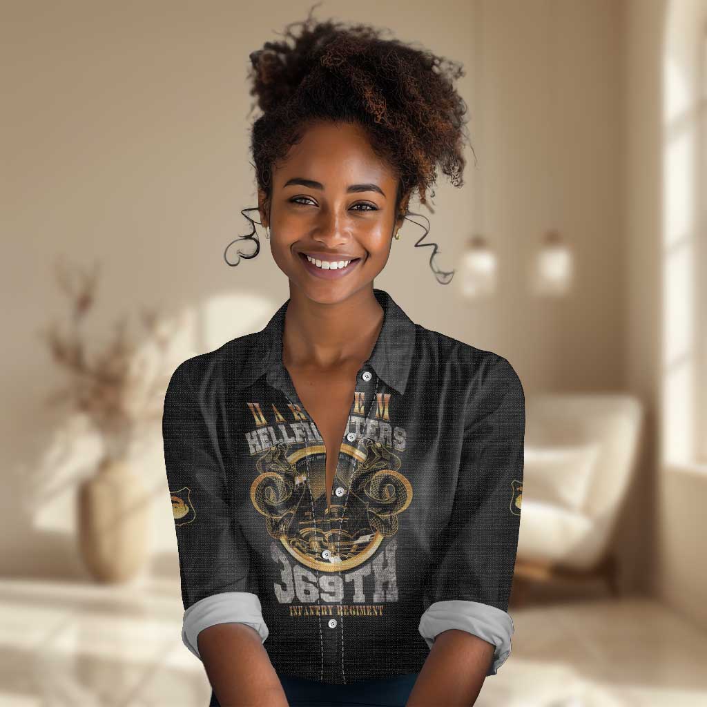 Never Forget Harlem Hellfighters Women Casual Shirt Strength Courage And Glory