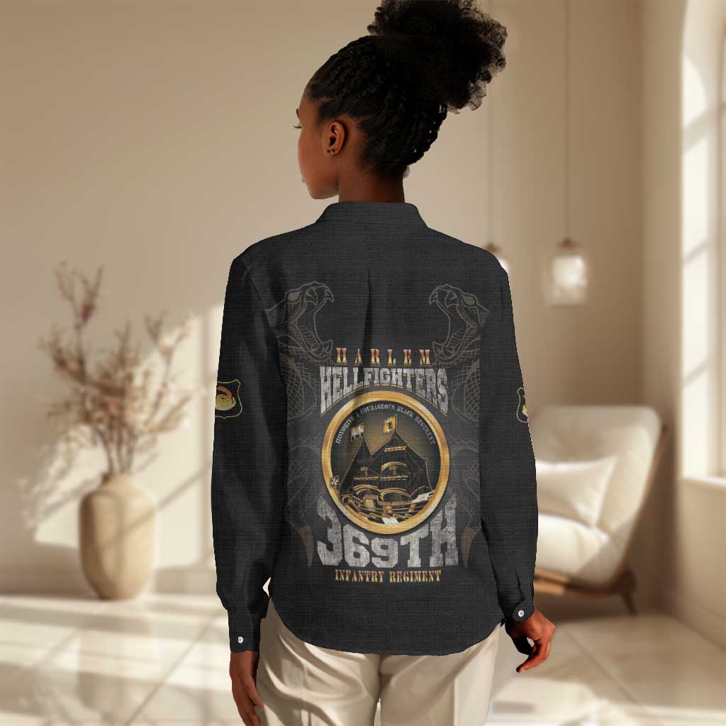 Never Forget Harlem Hellfighters Women Casual Shirt Strength Courage And Glory