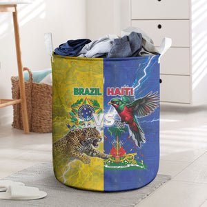 Brazil And Haiti Football Laundry Basket Jaguar With Kanson Wouj Special Style