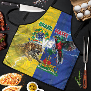 Brazil And Haiti Football Apron Jaguar With Kanson Wouj Special Style