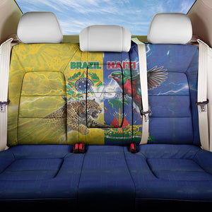 Brazil And Haiti Football Back Car Seat Cover Jaguar With Kanson Wouj Special Style