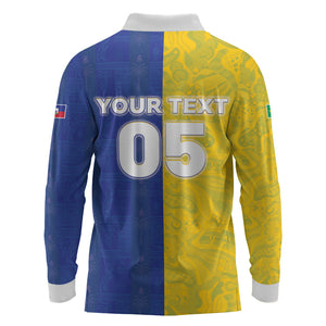 Custom Brazil And Haiti Football Long Sleeve Polo Shirt Jaguar With Kanson Wouj Special Style