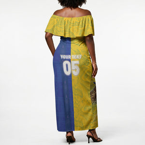 Custom Brazil And Haiti Football Off Shoulder Maxi Dress Jaguar With Kanson Wouj Special Style