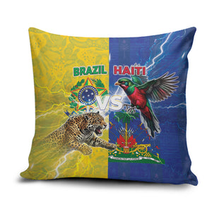 Brazil And Haiti Football Pillow Cover Jaguar With Kanson Wouj Special Style