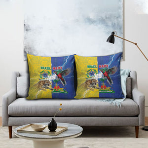 Brazil And Haiti Football Pillow Cover Jaguar With Kanson Wouj Special Style