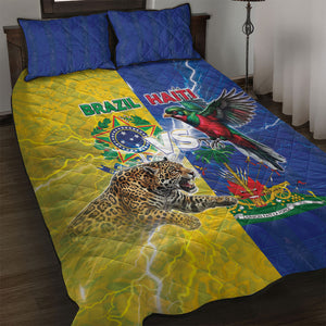 Brazil And Haiti Football Quilt Bed Set Jaguar With Kanson Wouj Special Style