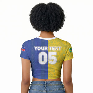 Custom Brazil And Haiti Football Raglan Cropped T shirt Jaguar With Kanson Wouj Special Style