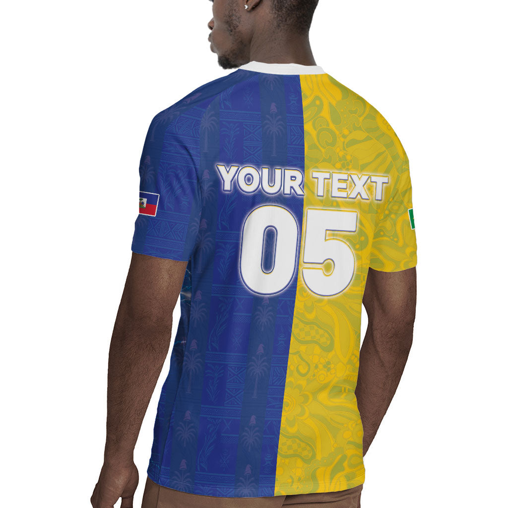 Custom Brazil And Haiti Football Rugby Jersey Jaguar With Kanson Wouj Special Style