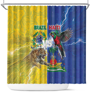 Brazil And Haiti Football Shower Curtain Jaguar With Kanson Wouj Special Style