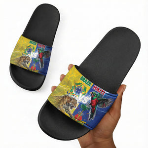 Brazil And Haiti Football Slide Sandals Jaguar With Kanson Wouj Special Style