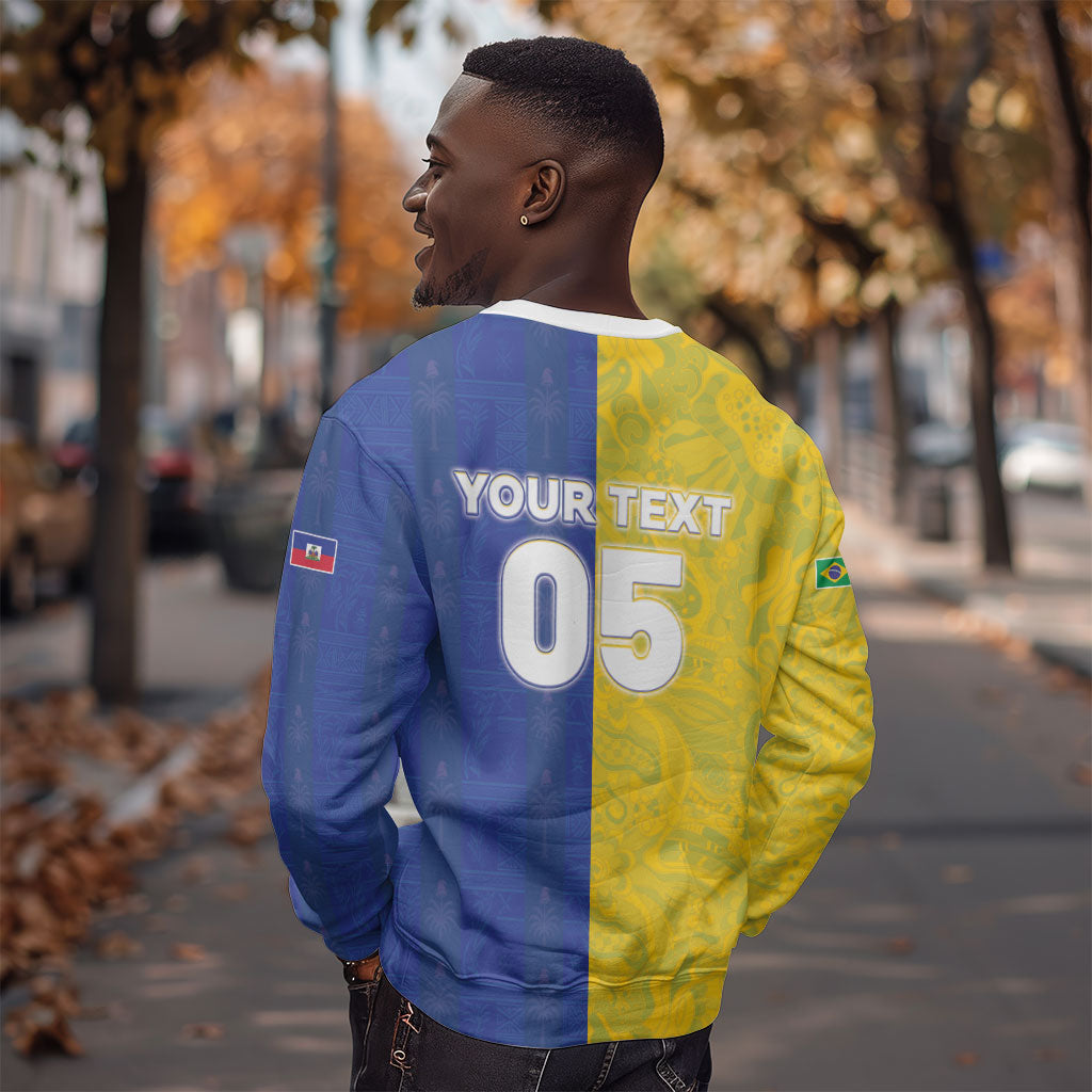 Custom Brazil And Haiti Football Sweatshirt Jaguar With Kanson Wouj Special Style