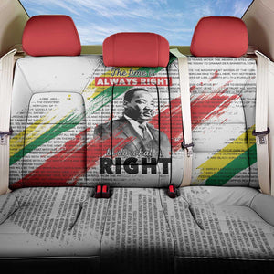 Martin Luther King Back Car Seat Cover Honoring The Legacy White Version