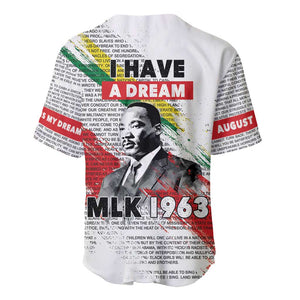 Martin Luther King Baseball Jersey Honoring The Legacy White Version