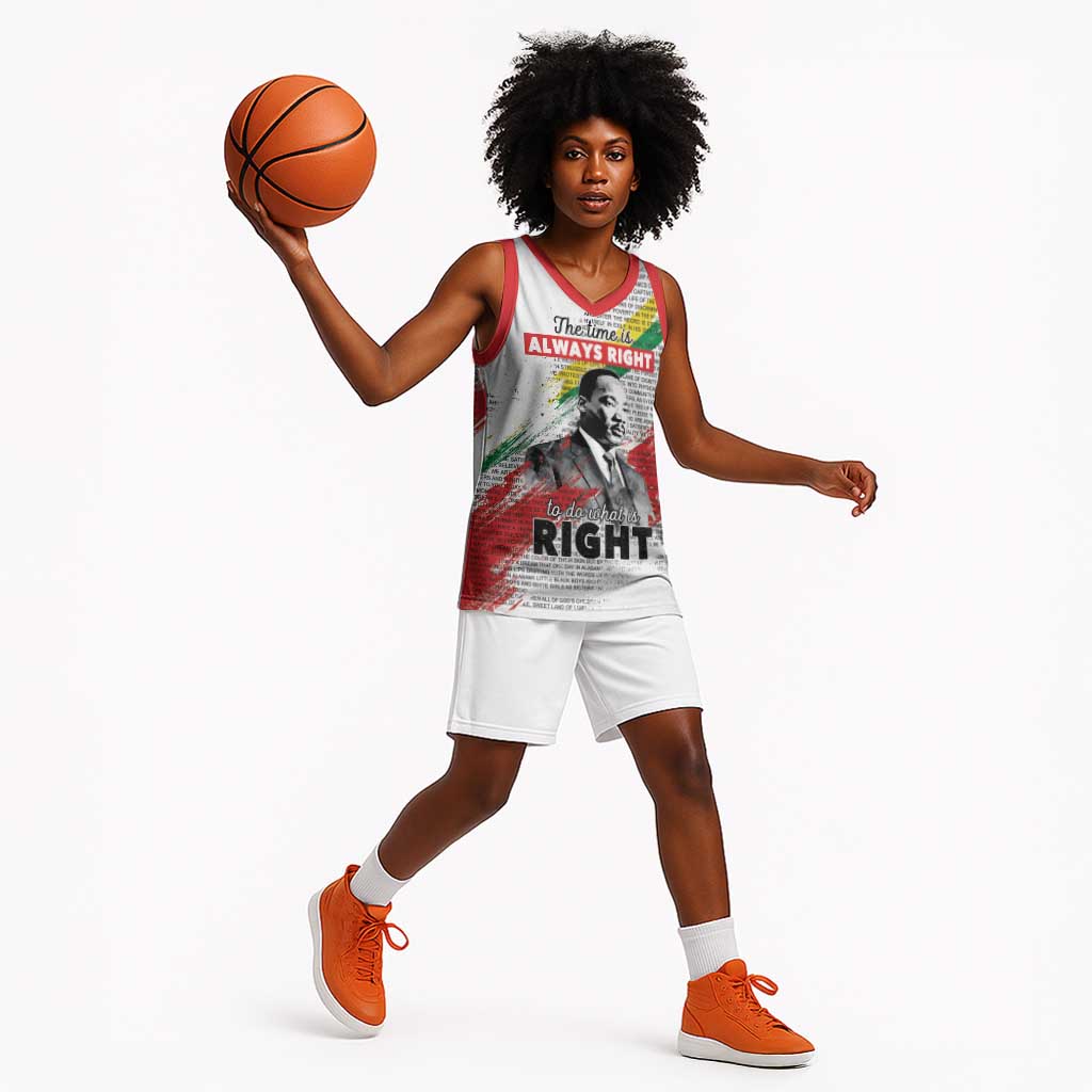 Martin Luther King Basketball Jersey Honoring The Legacy White Version LT05
