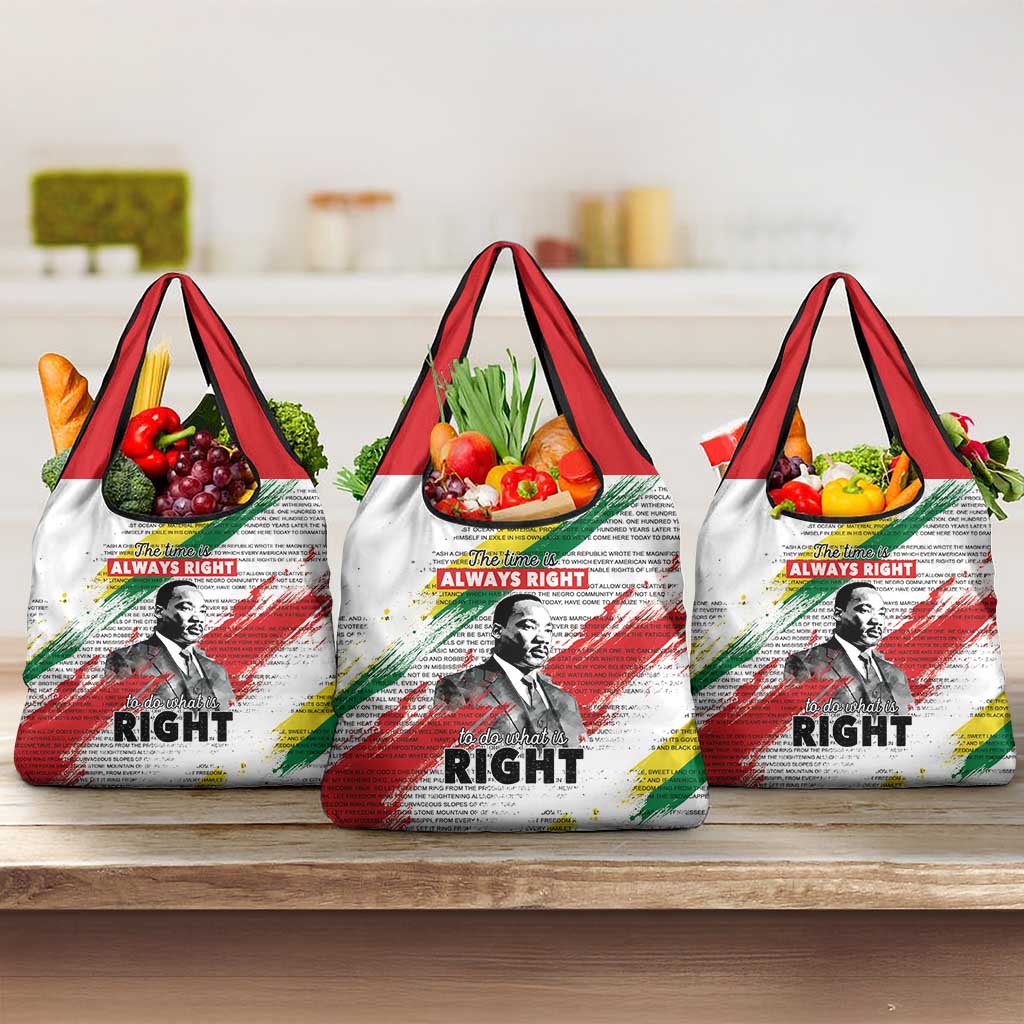 Martin Luther King Grocery Bag Honoring The Legacy White Version