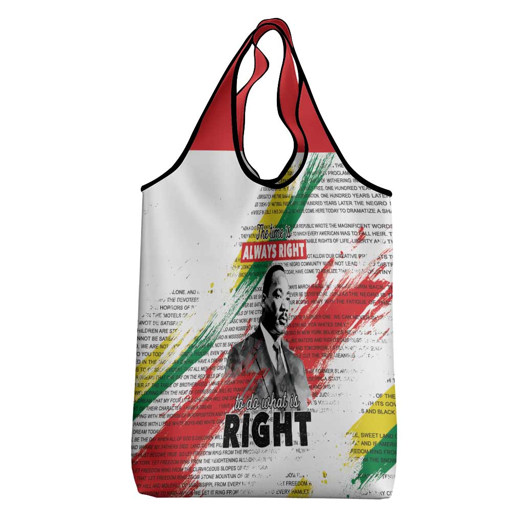 Martin Luther King Grocery Bag Honoring The Legacy White Version