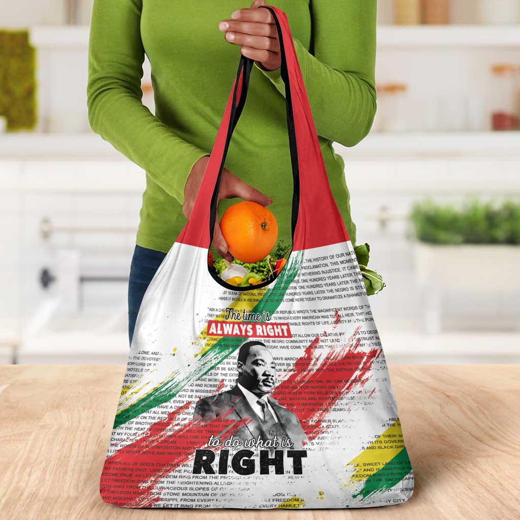 Martin Luther King Grocery Bag Honoring The Legacy White Version