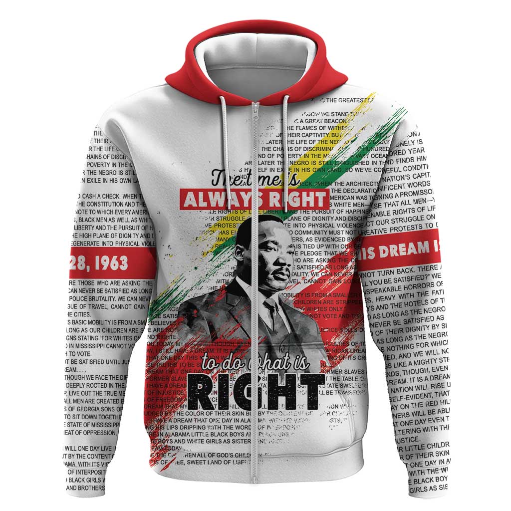 Martin Luther King Hoodie Honoring The Legacy White Version