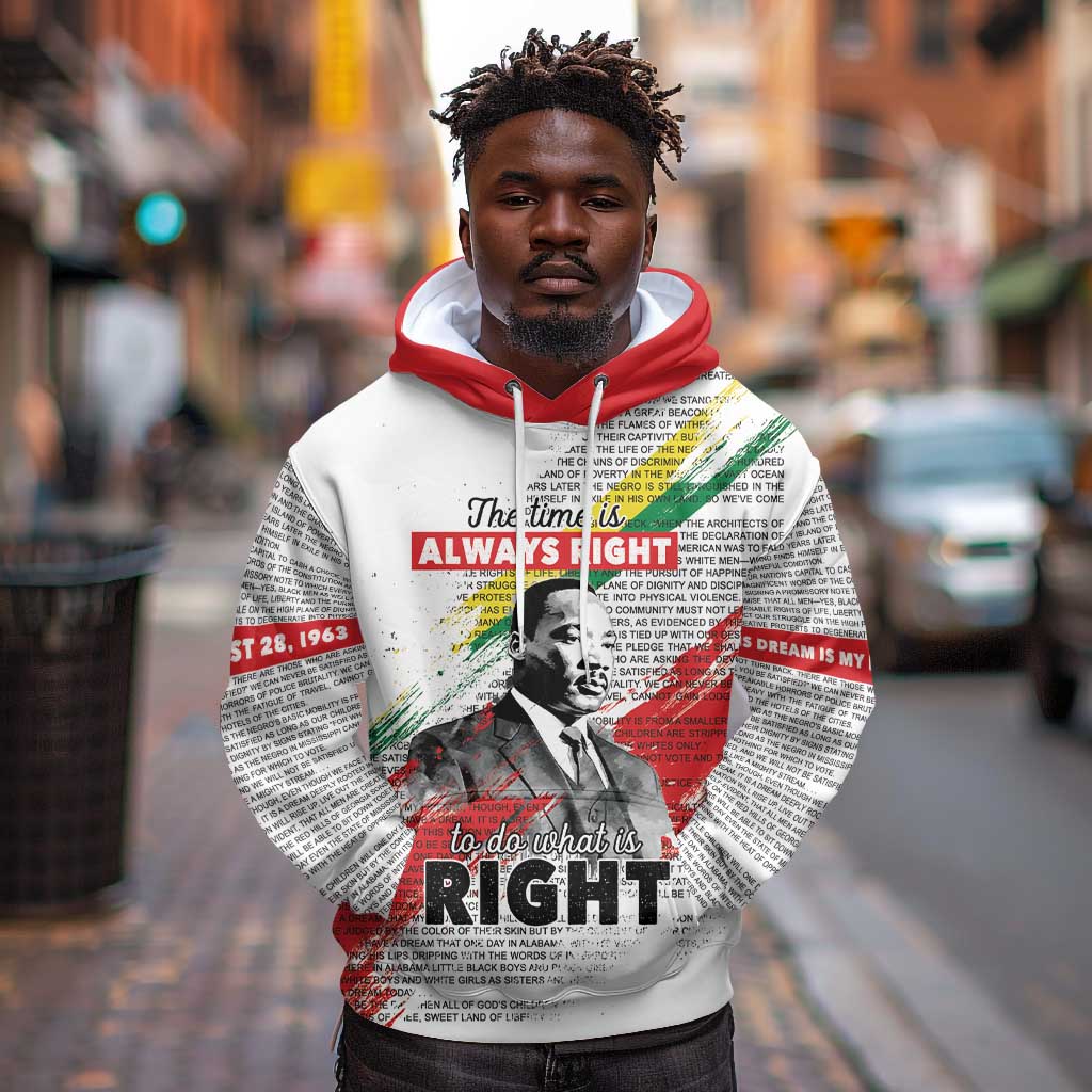 Martin Luther King Hoodie Honoring The Legacy White Version