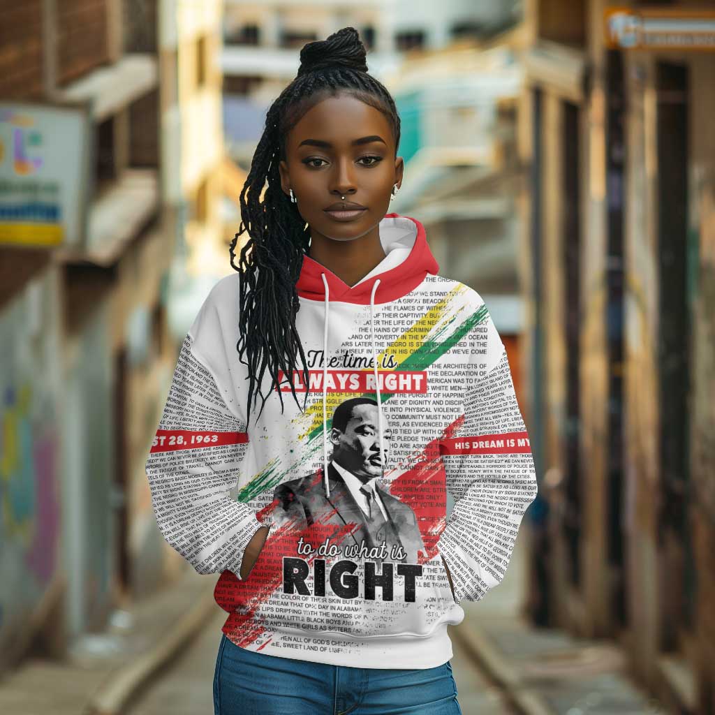 Martin Luther King Hoodie Honoring The Legacy White Version