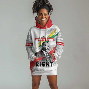 Martin Luther King Hoodie Dress Honoring The Legacy White Version