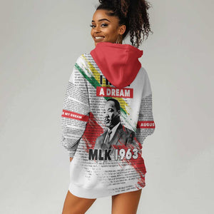 Martin Luther King Hoodie Dress Honoring The Legacy White Version