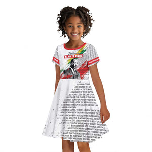 Martin Luther King Kid Short Sleeve Dress Honoring The Legacy White Version