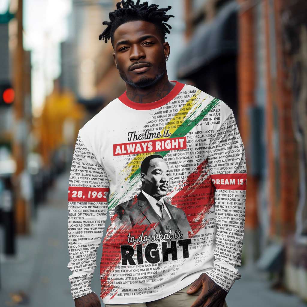 Martin Luther King Long Sleeve Shirt Honoring The Legacy White Version