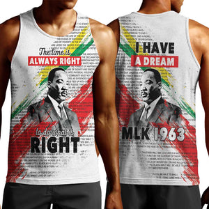 Martin Luther King Men Tank Top Honoring The Legacy White Version