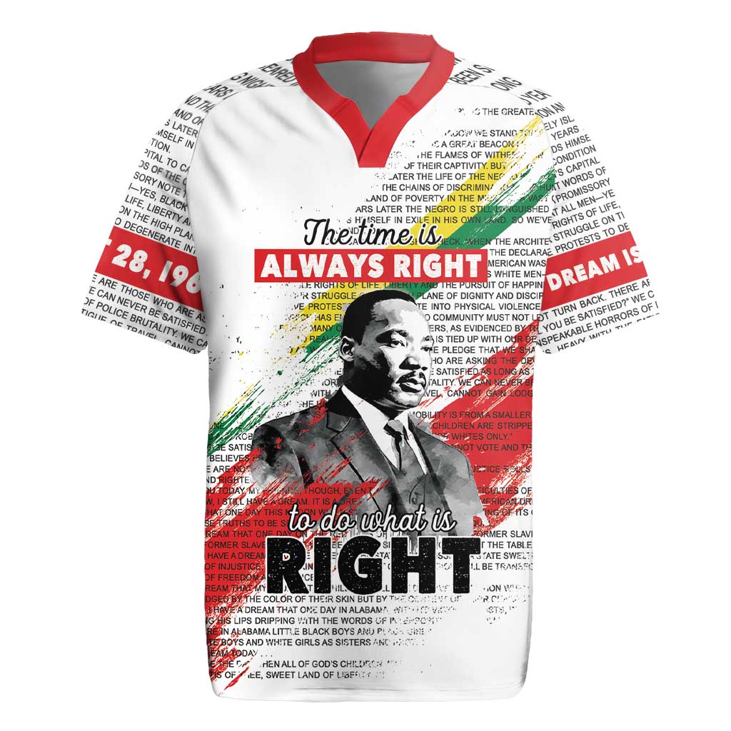 Martin Luther King Rugby Jersey Honoring The Legacy White Version