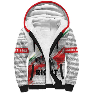 Martin Luther King Sherpa Hoodie Honoring The Legacy White Version