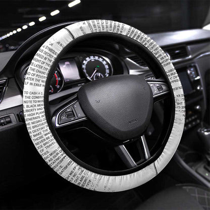 Martin Luther King Steering Wheel Cover Honoring The Legacy White Version