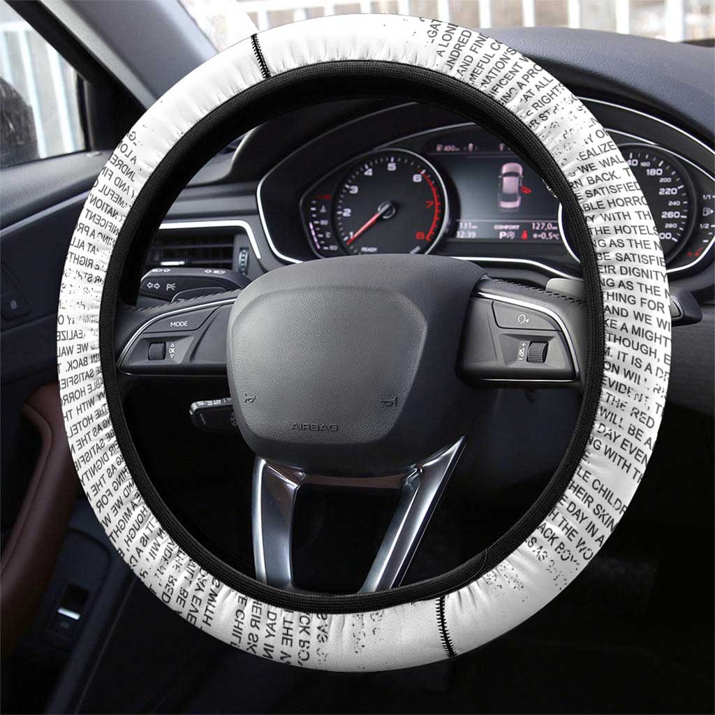 Martin Luther King Steering Wheel Cover Honoring The Legacy White Version