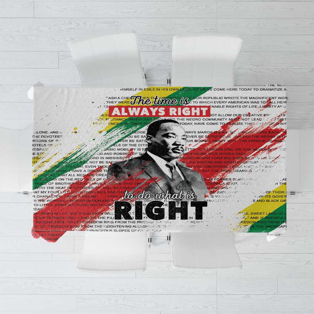 Martin Luther King Tablecloth Honoring The Legacy White Version