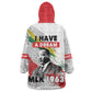 Martin Luther King Wearable Blanket Hoodie Honoring The Legacy White Version