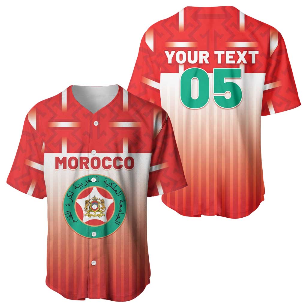 Custom Morocco Football Baseball Jersey 1994 Retro Red Version LT05