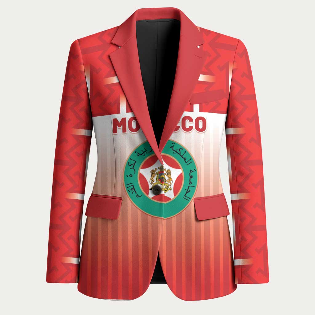 Custom Morocco Football Blazer 1994 Retro Red Version - African Pride