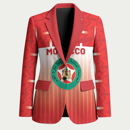 Custom Morocco Football Blazer 1994 Retro Red Version - African Pride