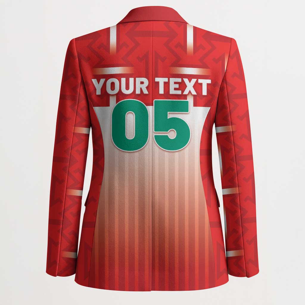 Custom Morocco Football Blazer 1994 Retro Red Version - African Pride