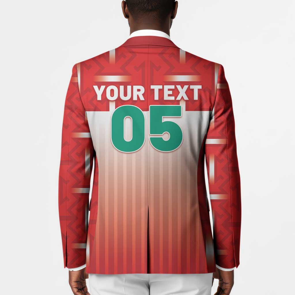 Custom Morocco Football Blazer 1994 Retro Red Version - African Pride