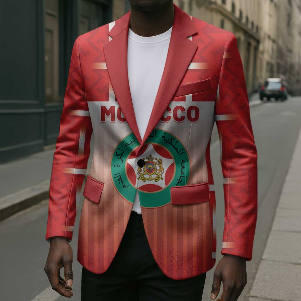 Custom Morocco Football Blazer 1994 Retro Red Version - African Pride