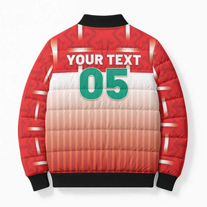 Custom Morocco Football Bomber Puffer Jacket 1994 Retro Red Version - African Pride