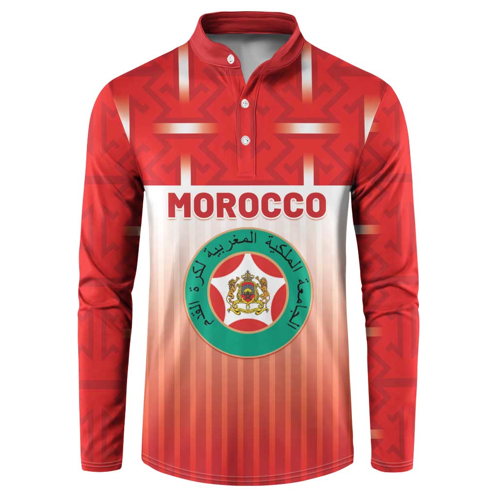 Custom Morocco Football Button Sweatshirt 1994 Retro Red Version