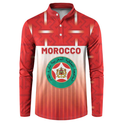 Custom Morocco Football Button Sweatshirt 1994 Retro Red Version